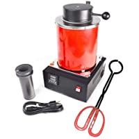 Horno de fusión automático derretir 2kg plata y oro vertedor barra digital controlador de temperatura rojo